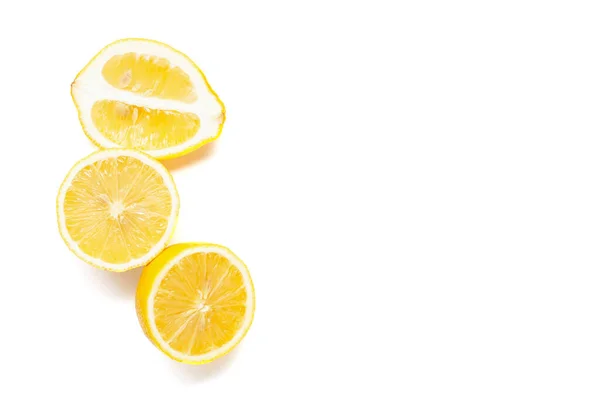 Свіжий Лимон Білому Тлі — стокове фото