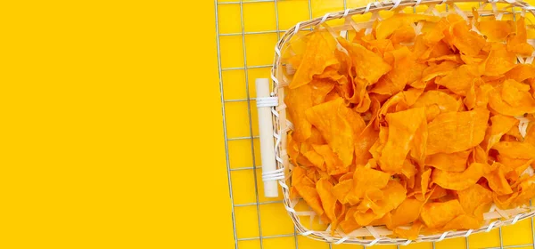 Deep Fried Sweet Potato Chips — Stock Photo, Image
