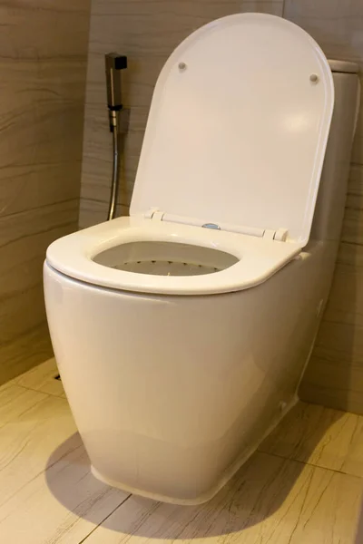 Witte Toiletpot Vloer — Stockfoto