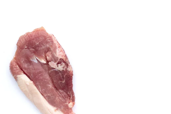 Carne Cerdo Sobre Fondo Blanco — Foto de Stock