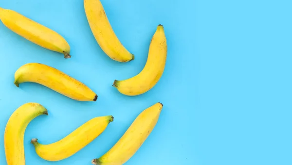 stock image Banana fruit on blue background.