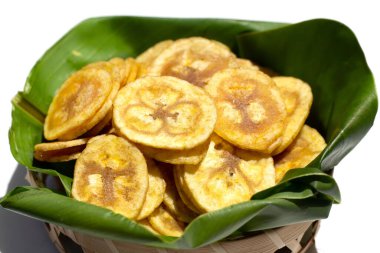 Banana stuffed with tamarind. Fruit snack