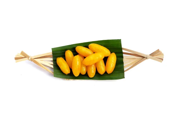 Mungbohnen Paste Aus Eigelb Und Zucker Thai Dessert — Stockfoto