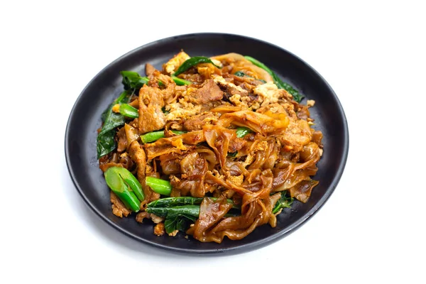 Stir Fried Rice Noodles Soy Sauce Pork — Stock Photo, Image