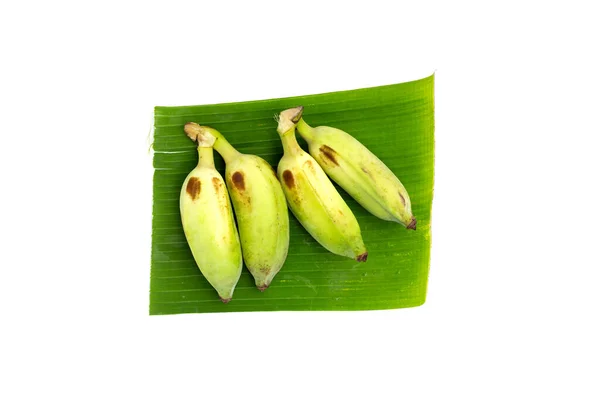 Plátano Cultivado Sobre Fondo Blanco —  Fotos de Stock