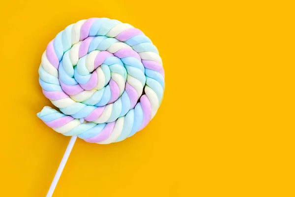 Twisted Colorful Marshmallow Lollipop Stick — 스톡 사진