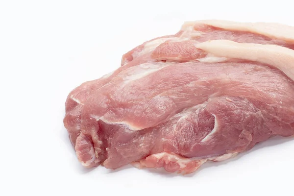 Pork Meat White Background — Stock Photo, Image