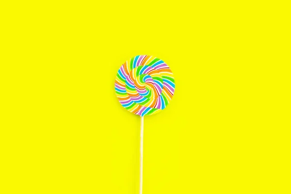 Rainbow Lollipop White Background — Stock Photo, Image