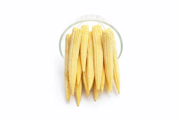 Baby Corn White Background — Stock Photo, Image