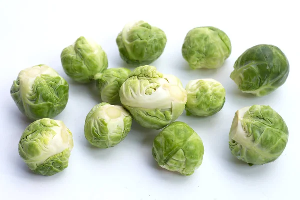Świeże Brukselki Warzywa Ekologiczne — Zdjęcie stockowe