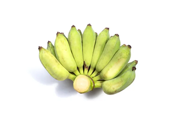 白色背景上栽培的香蕉 — 图库照片