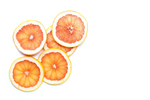 Grapefruit Slices White Background — Stock Photo, Image