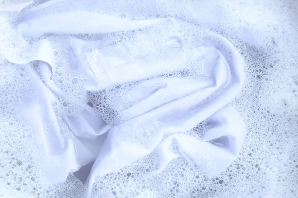 Top View Formal Shirts Soak Powder Detergent Water Dissolution Laundry —  Fotos de Stock
