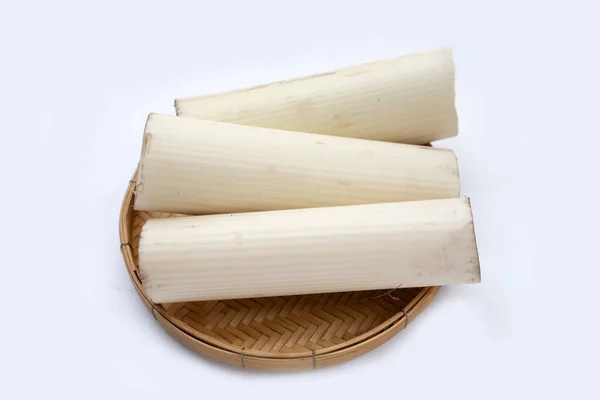 Gambo Banana Cucinare Fondo Bianco — Foto Stock