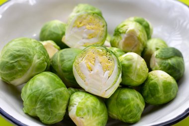 Fresh brussels sprouts. Organic vegetables