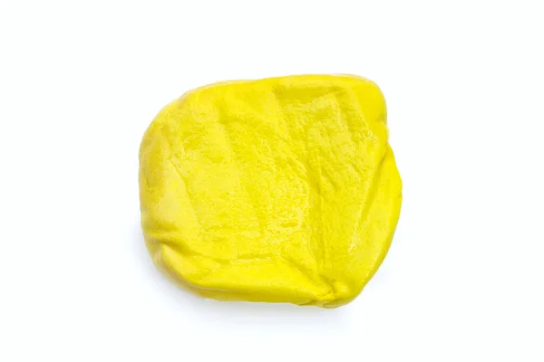 Yellow Tofu White Background — Stock Photo, Image