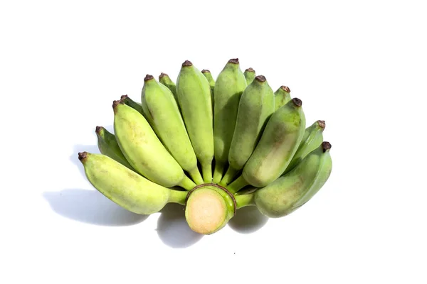 白色背景上栽培的香蕉 — 图库照片