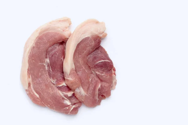 Carne Maiale Sfondo Bianco — Foto Stock