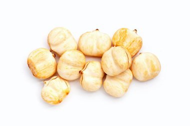 Beyaz arkaplanda Toddy avuç içi.