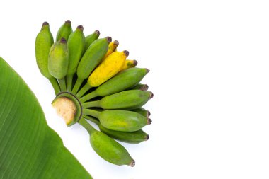 beyaz zemin üzerinde ekili muz.