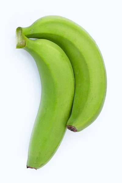Banana Crua Isolada Sobre Fundo Branco — Fotografia de Stock