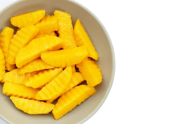 Sweet Yellow Mango Fruit Slices — Stock Photo, Image