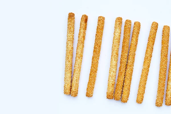 Bread Sticks Fundo Branco — Fotografia de Stock