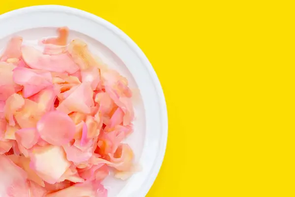 Stock image Sushi ginger, Sliced pink pickled young ginger