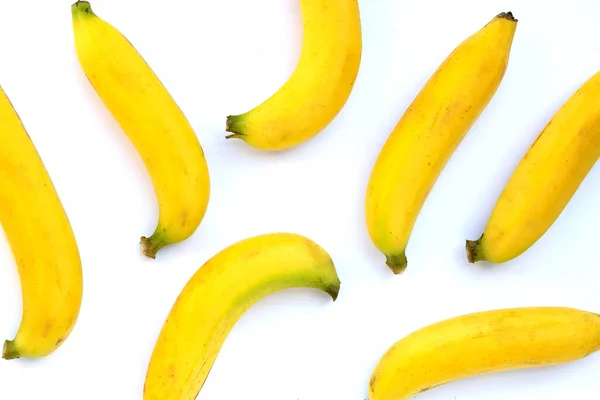 Bananenfruit Witte Achtergrond — Stockfoto