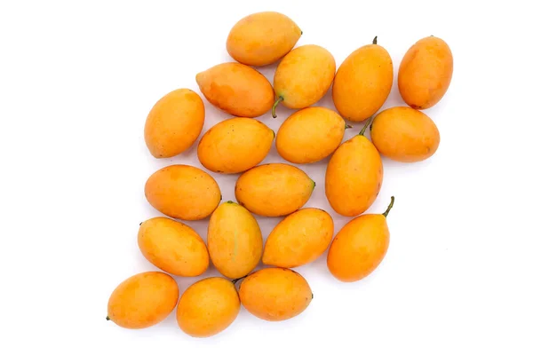 Mariaal Pruimenfruit Geïsoleerd Witte Achtergrond — Stockfoto
