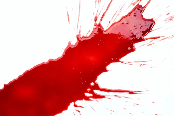 白い背景上の血の滴 — ストック写真