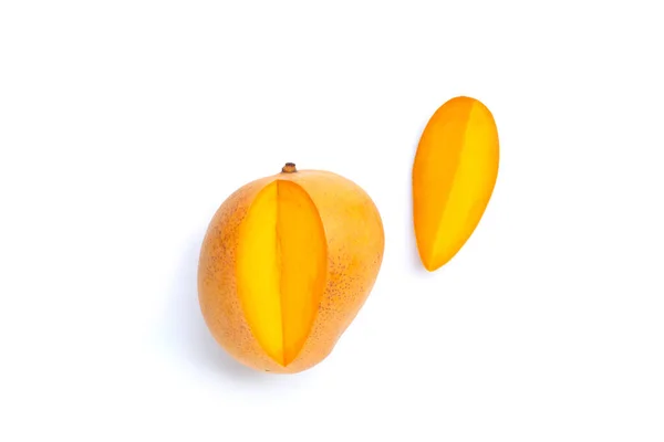 Tropické Ovoce Mango Bílém Pozadí — Stock fotografie
