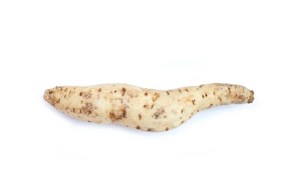 Солодка Картопля Білому Фоні — стокове фото