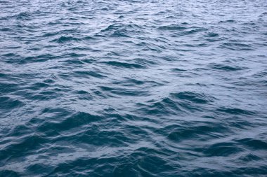 Mavi deniz suyu yüzeyi dokusu. Mavi okyanus yazı