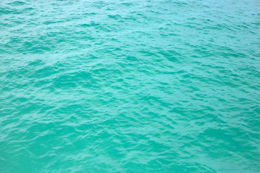 Mavi yeşil deniz suyu yüzey dokusu. Mavi okyanus yazı
