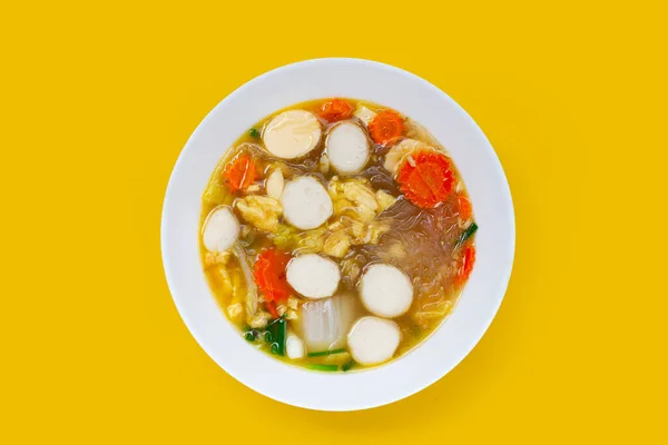 Sopa Tortilla Con Tofu Comida Tailandesa — Foto de Stock