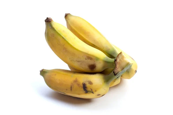 Banana Sobre Fondo Blanco Fruta Para Salud — Foto de Stock