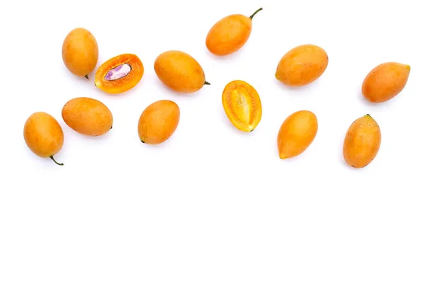 Marian Pflaumenfrucht Isoliert Auf Weißem Hintergrund — Stockfoto