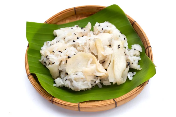 Süßer Klebriger Reis Mit Süßer Wilder Süßkartoffel — Stockfoto