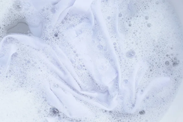 Top View Formal Shirts Soak Powder Detergent Water Dissolution Laundry — Zdjęcie stockowe