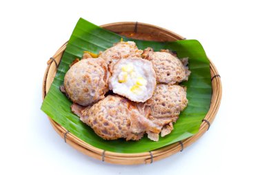 Khanom Krok, Tayland hindistan cevizi sütü tatlısı. Hindistan cevizli pirinç krepi.