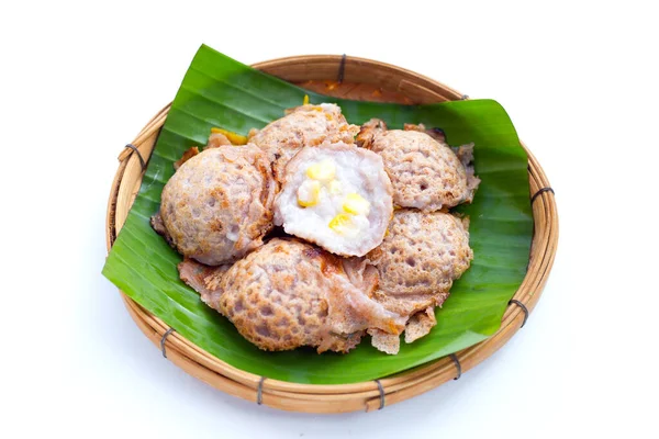 Khanom Krok Thais Kokosmelk Dessert Kokosrijst Pannenkoek — Stockfoto