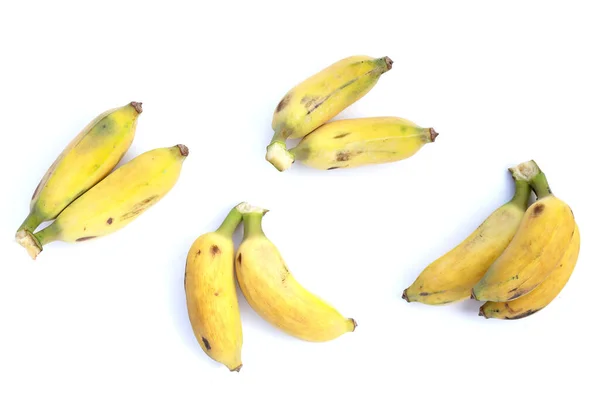 白色背景的香蕉 促进健康的水果 — 图库照片