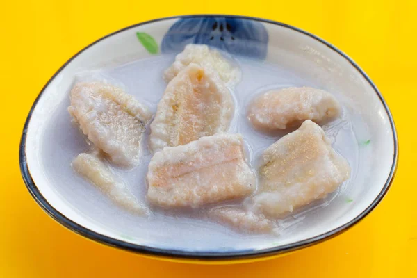 stock image Banana in coconut milk. Thai dessert