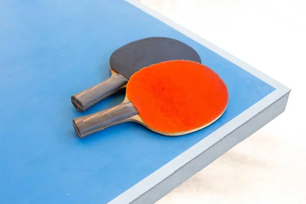 stock image Table tennis equipment rackets. Sport for health concept