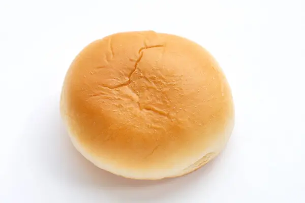Bun Ψωμί Λευκό Φόντο — Φωτογραφία Αρχείου