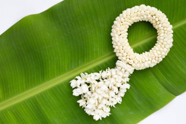 Tayland beyaz yasemin çiçeği çelengi