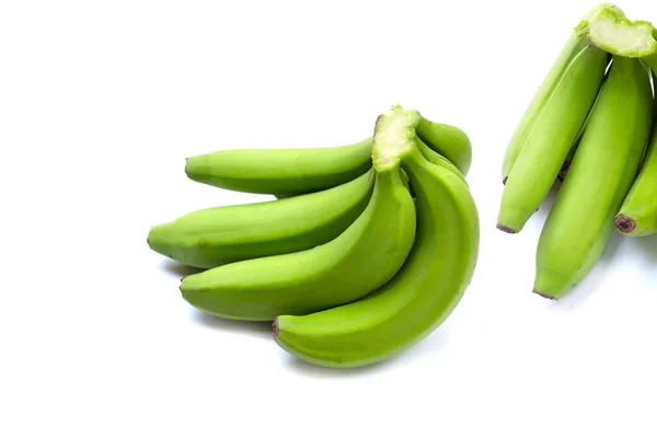 Raw Banana Isolated White Background — Stock Photo, Image