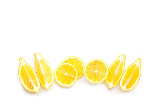 Frische Zitrone Auf Weißem Hintergrund — Stockfoto