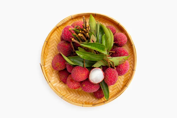 Lychee Fruit White Background — Stock Photo, Image